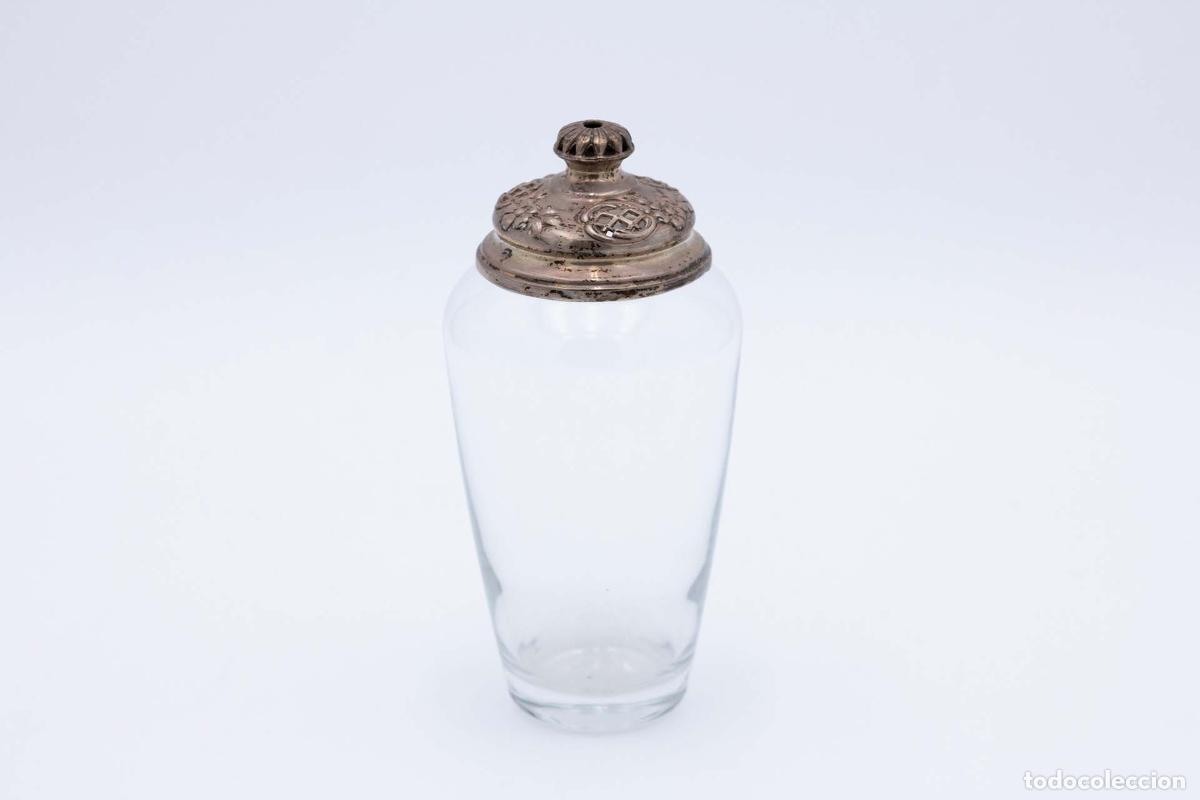 Antig&uuml;edades: Botella de cristal y plata - Foto 1