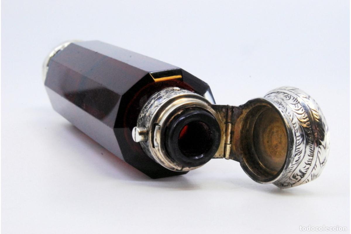 Antig&uuml;edades: Botella de cristal y plata - Foto 5