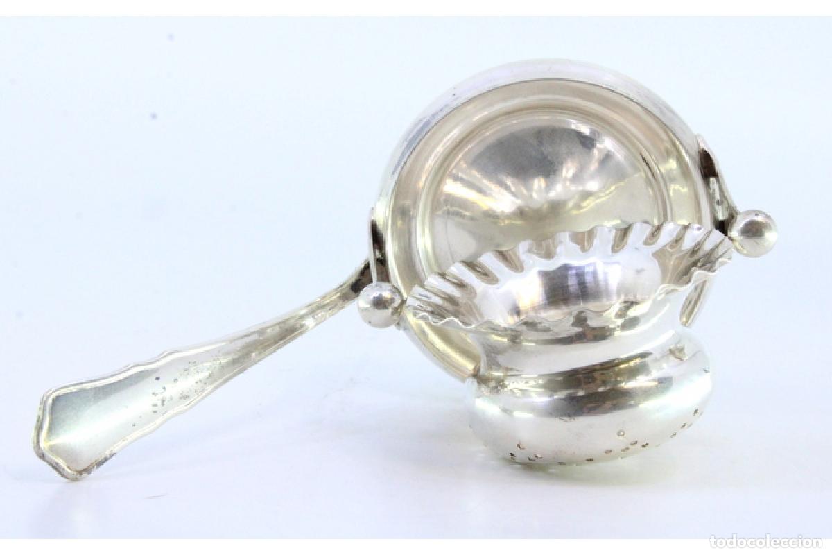 Antig&uuml;edades: Colador de t&eacute;, en plata - Foto 4