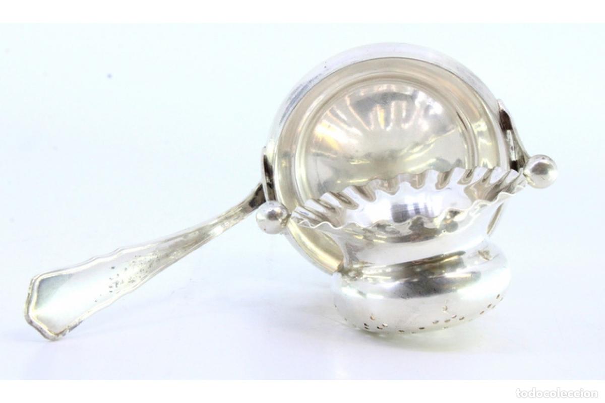 Antig&uuml;edades: Colador de t&eacute;, en plata - Foto 7
