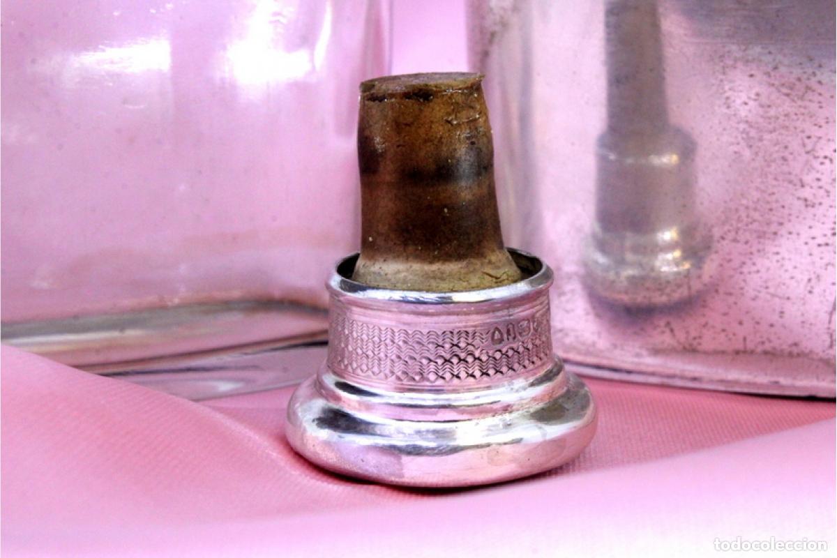 Antig&uuml;edades: Botella de cristal y plata - Foto 6