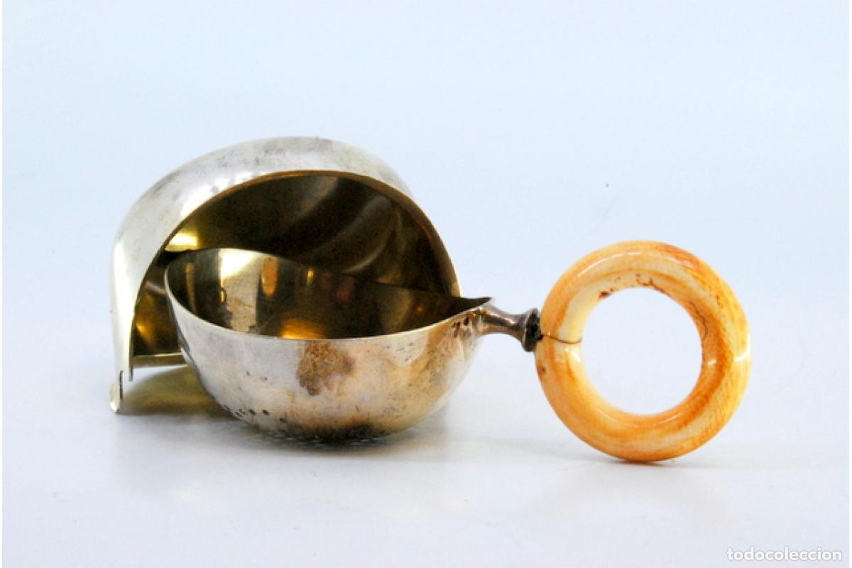 Antig&uuml;edades: Colador de t&eacute;, en plata - Foto 6