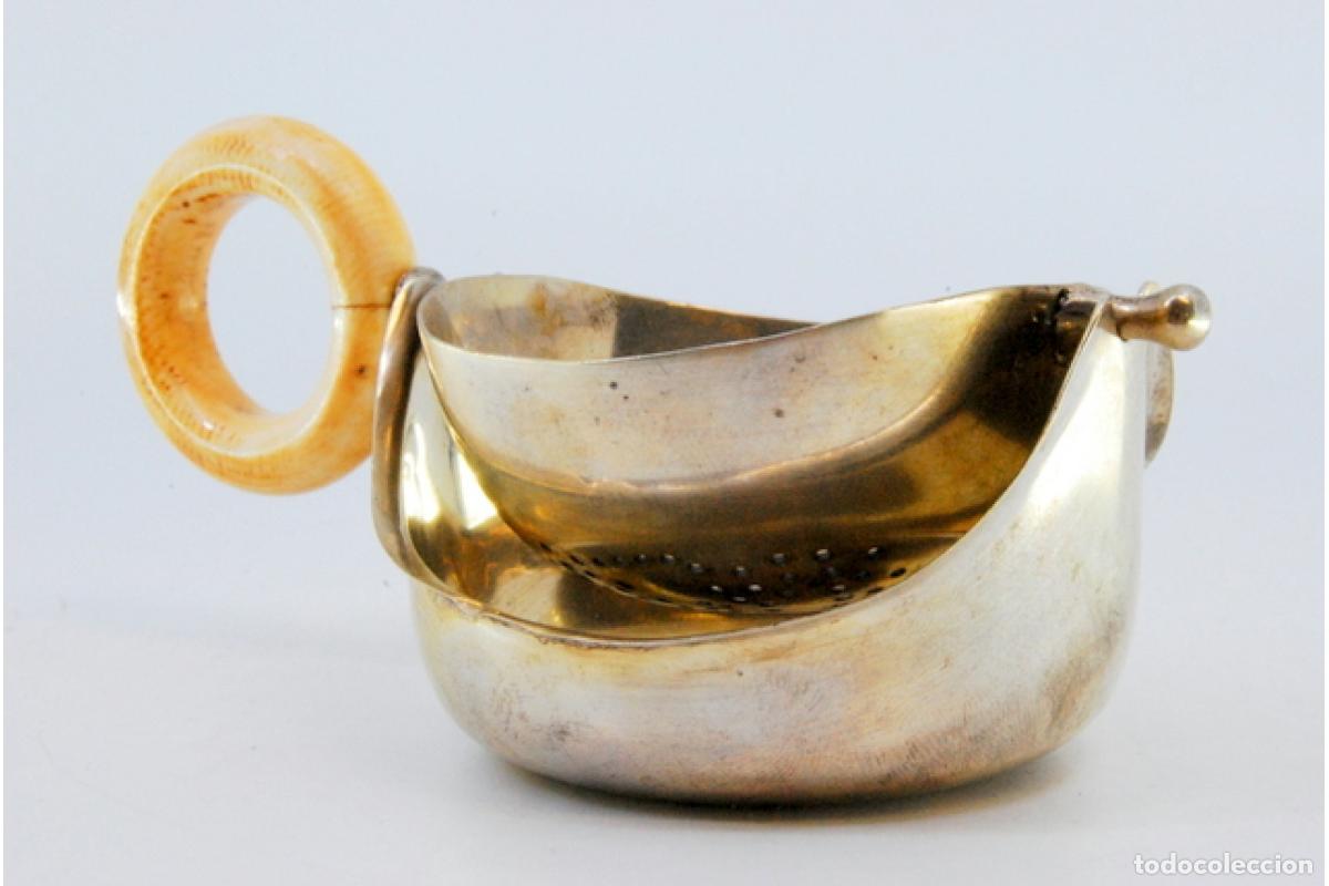 Antig&uuml;edades: Colador de t&eacute;, en plata - Foto 8