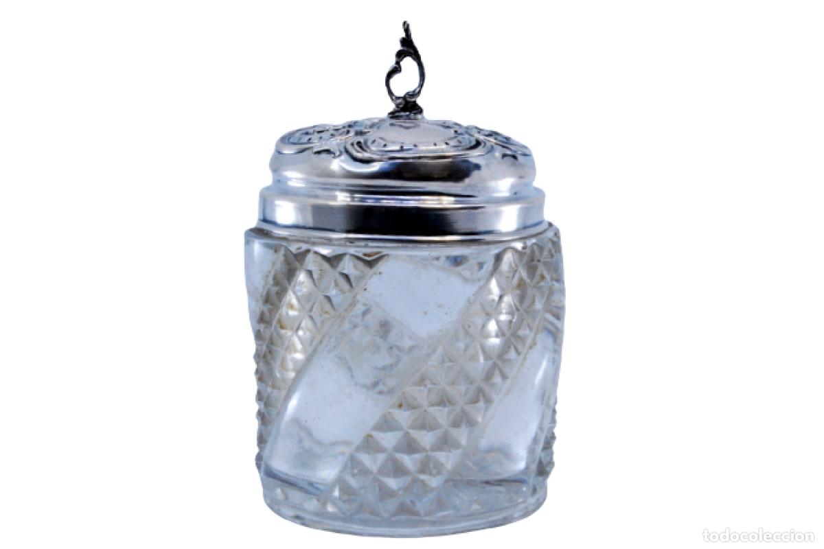 Antig&uuml;edades: Botella de cristal y plata - Foto 1