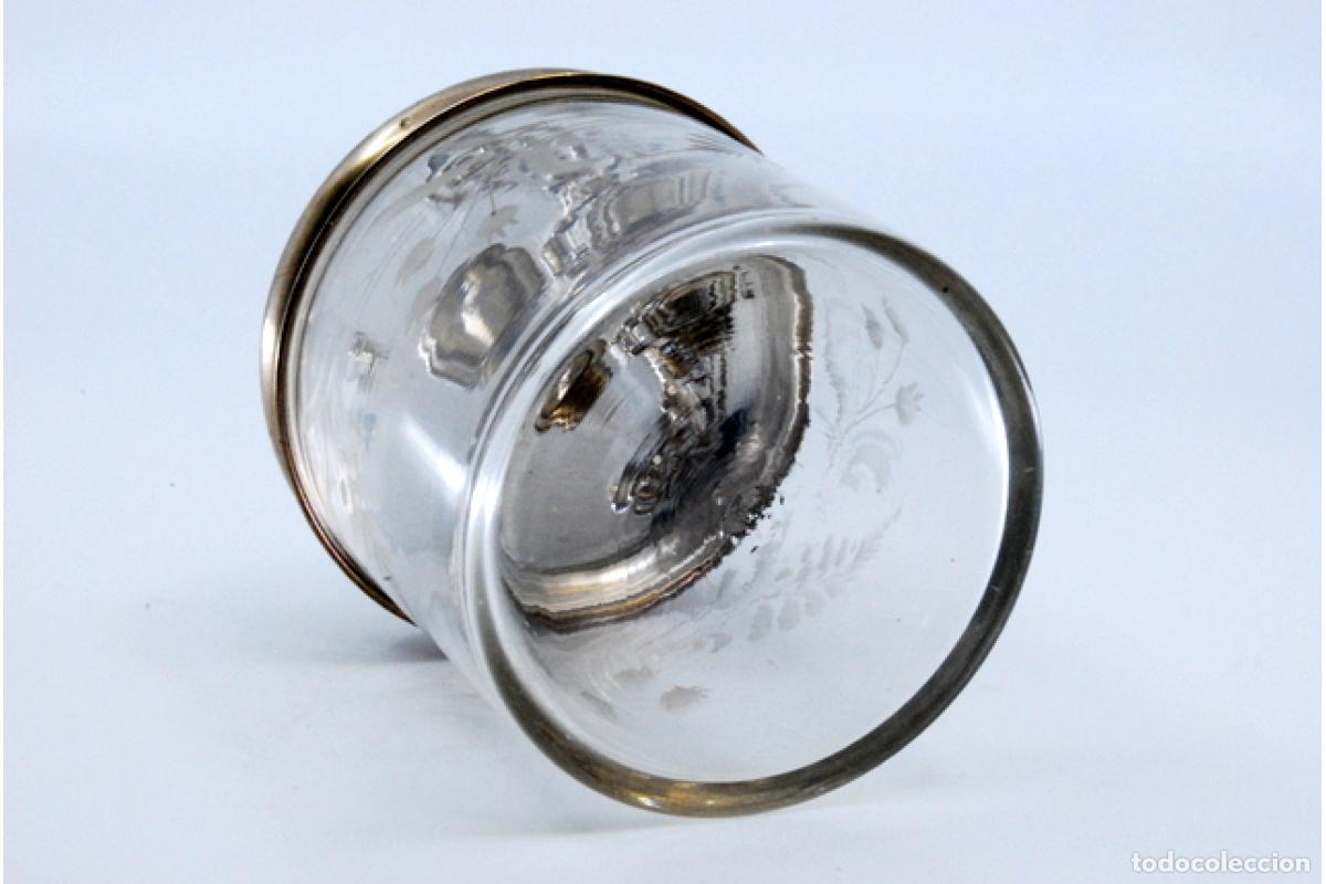 Antig&uuml;edades: Plato para dulces de cristal y plata - Foto 6