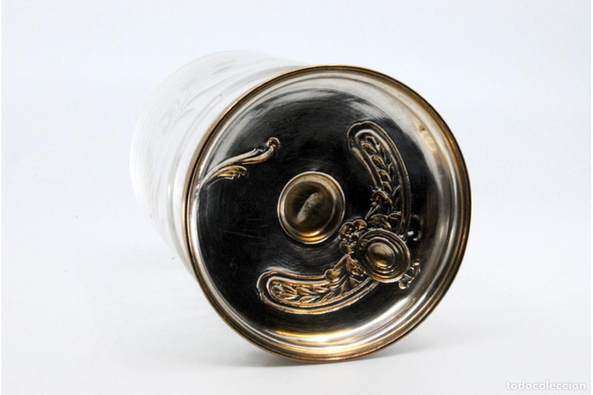 Antig&uuml;edades: Plato para dulces de cristal y plata - Foto 10