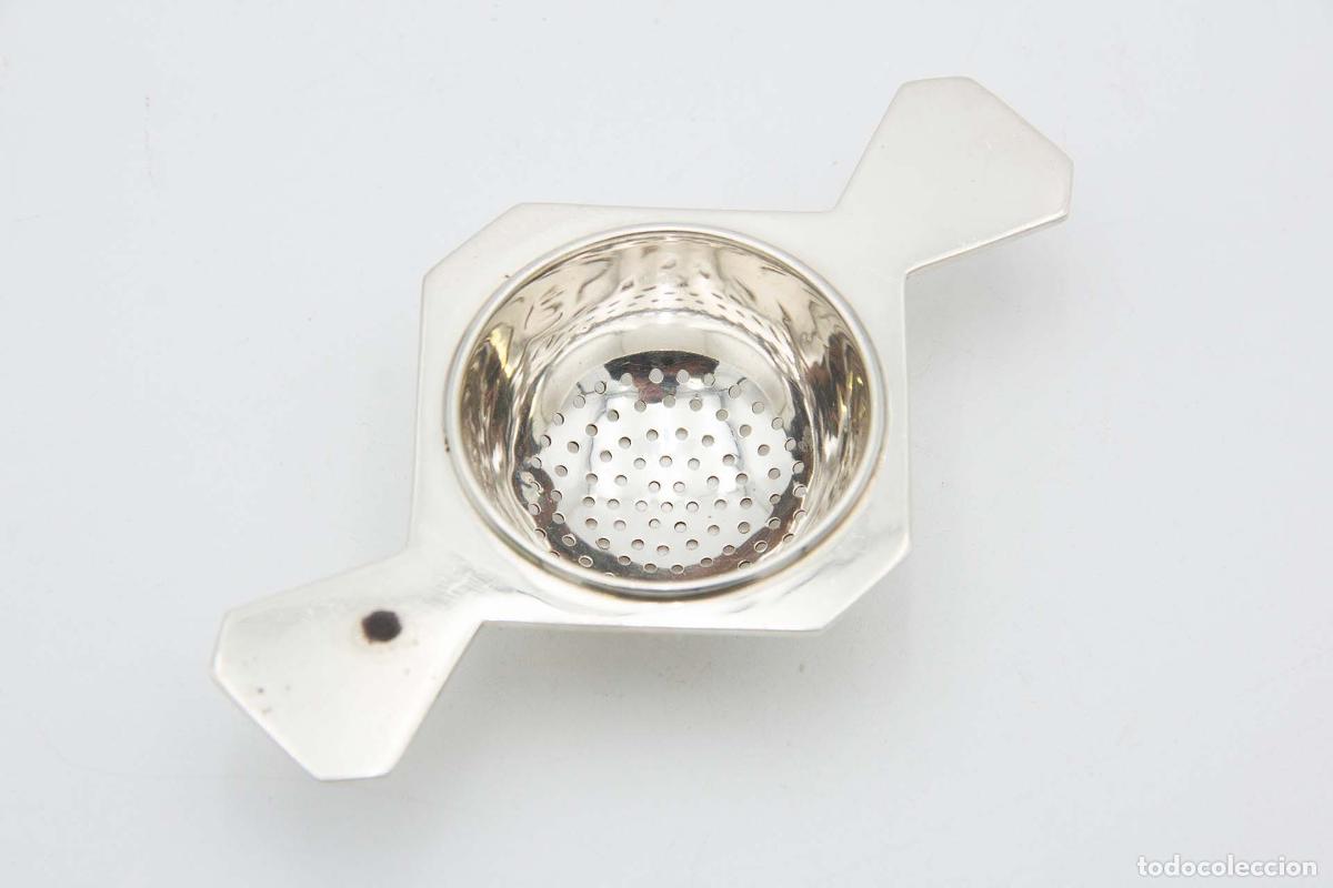 Antig&uuml;edades: Colador de t&eacute;, en plata - Foto 2