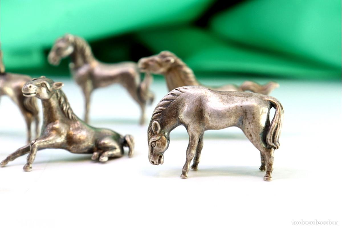 Antig&uuml;edades: Conjuntos de siete caballos de plata - Foto 6