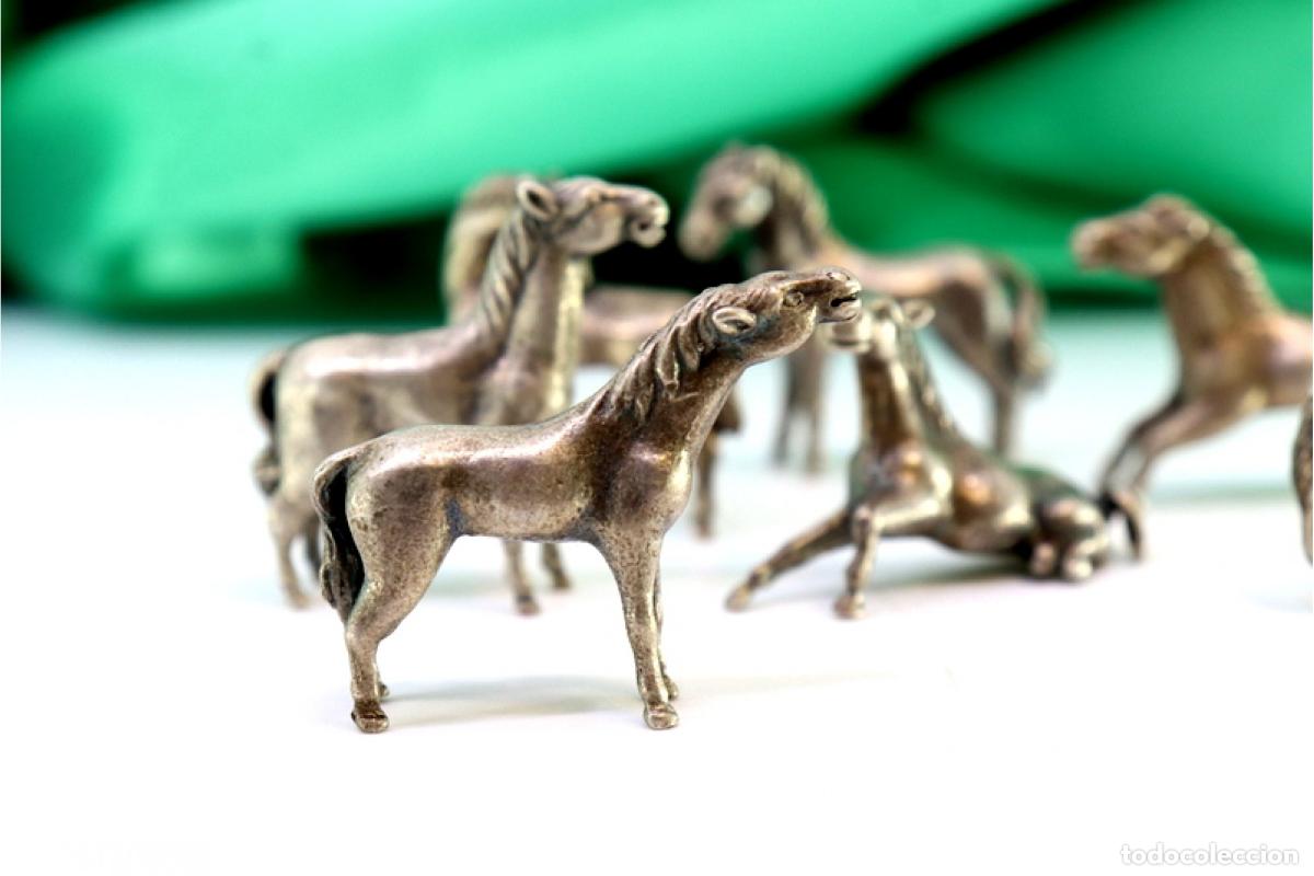 Antig&uuml;edades: Conjuntos de siete caballos de plata - Foto 7