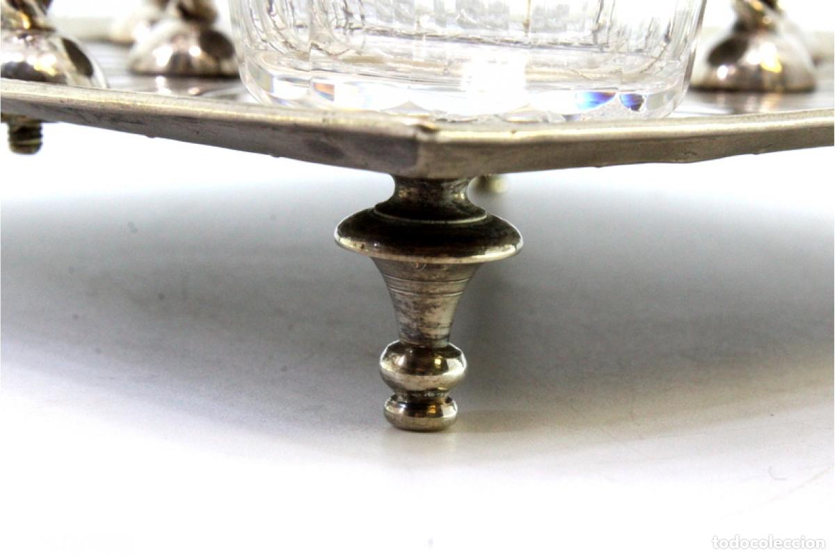 Antig&uuml;edades: Juego de vinagreras de plata - Foto 4