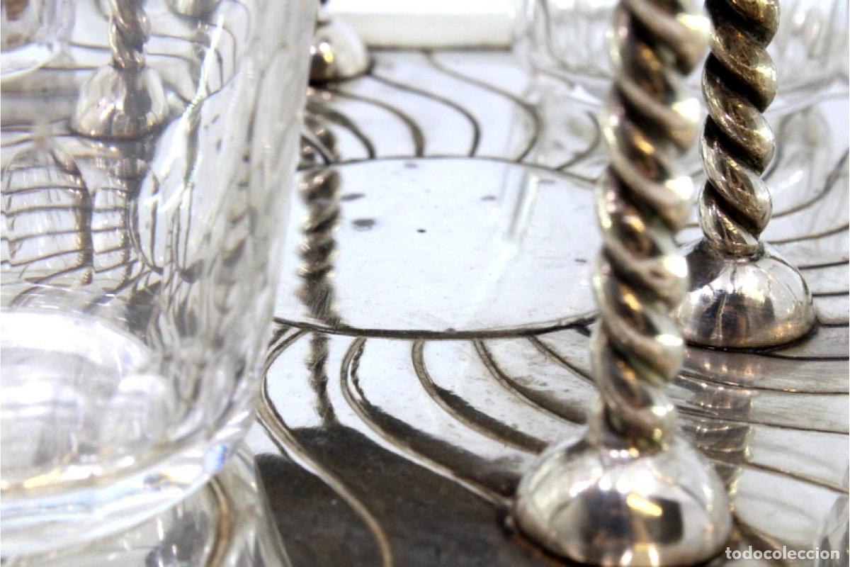 Antig&uuml;edades: Juego de vinagreras de plata - Foto 5
