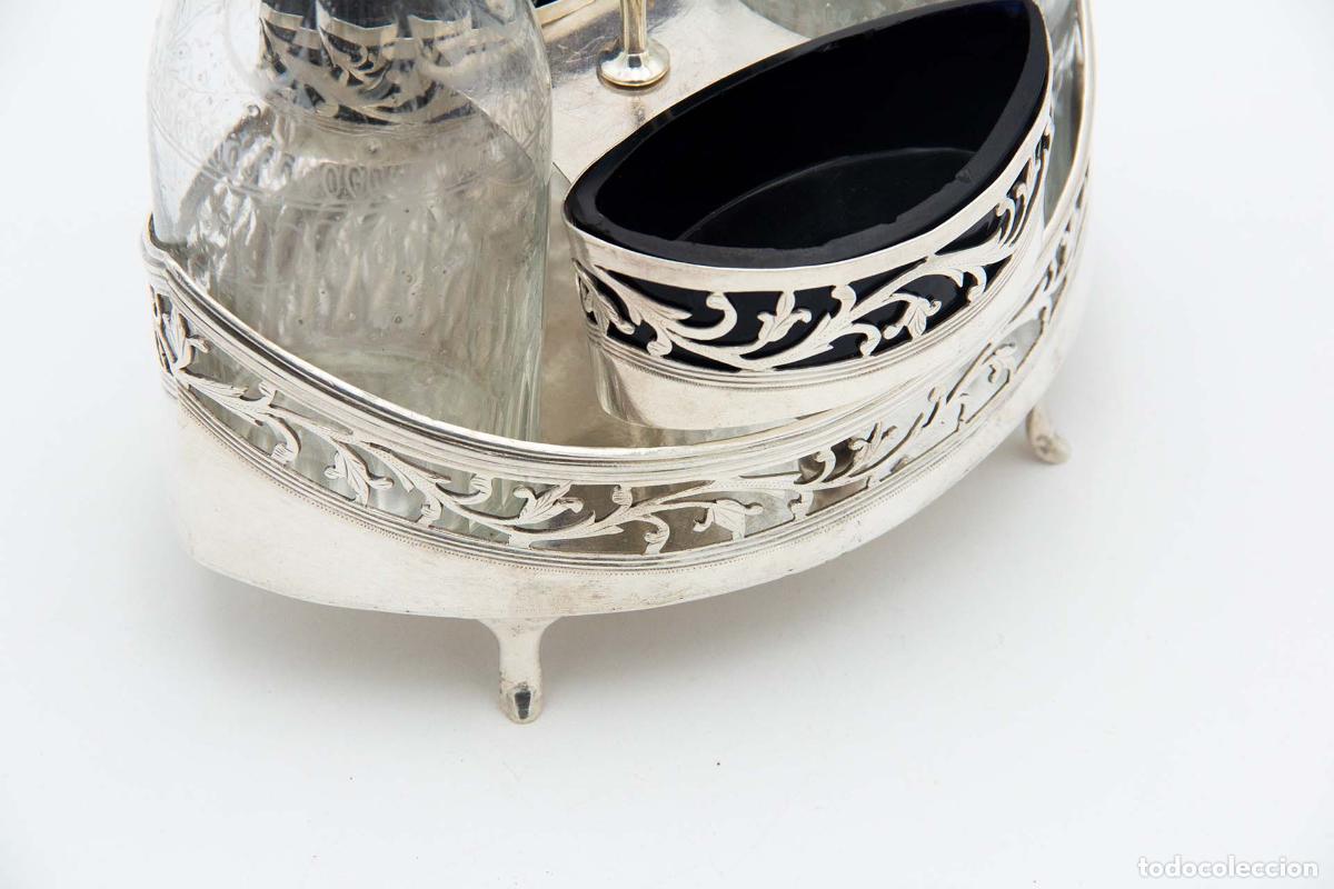 Antig&uuml;edades: Juego de vinagreras de plata - Foto 2
