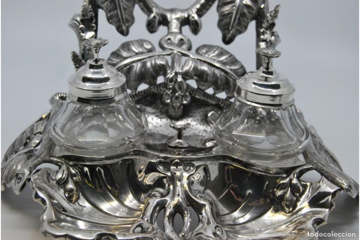 Antig&uuml;edades: tintero de plata - Foto 5