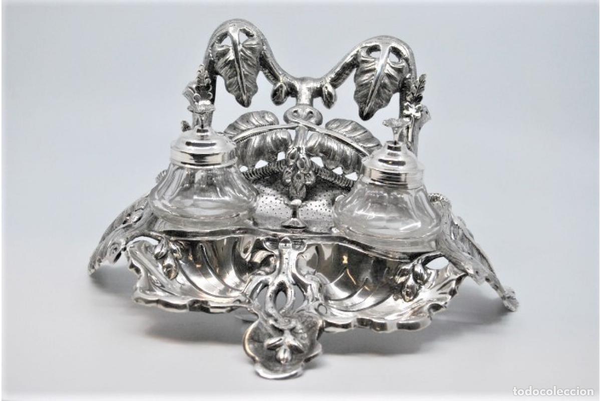 Antig&uuml;edades: tintero de plata - Foto 7