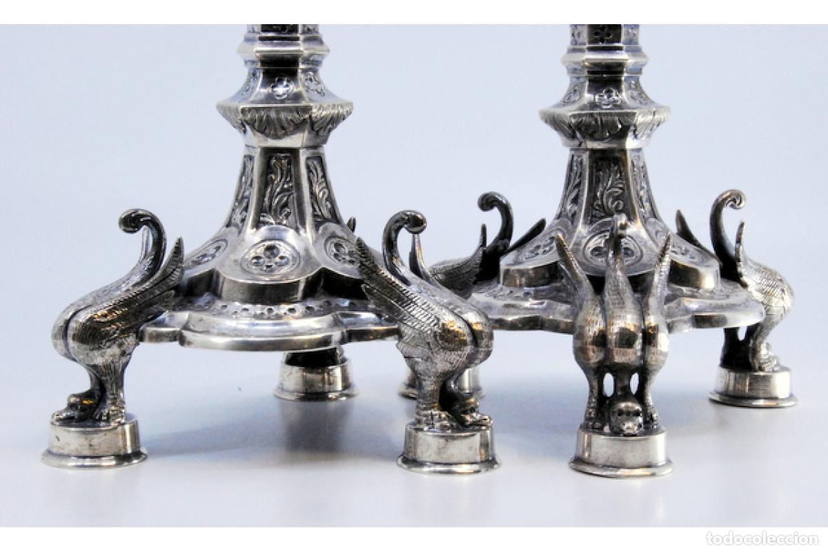 Antig&uuml;edades: Candelabros de plata - Foto 9