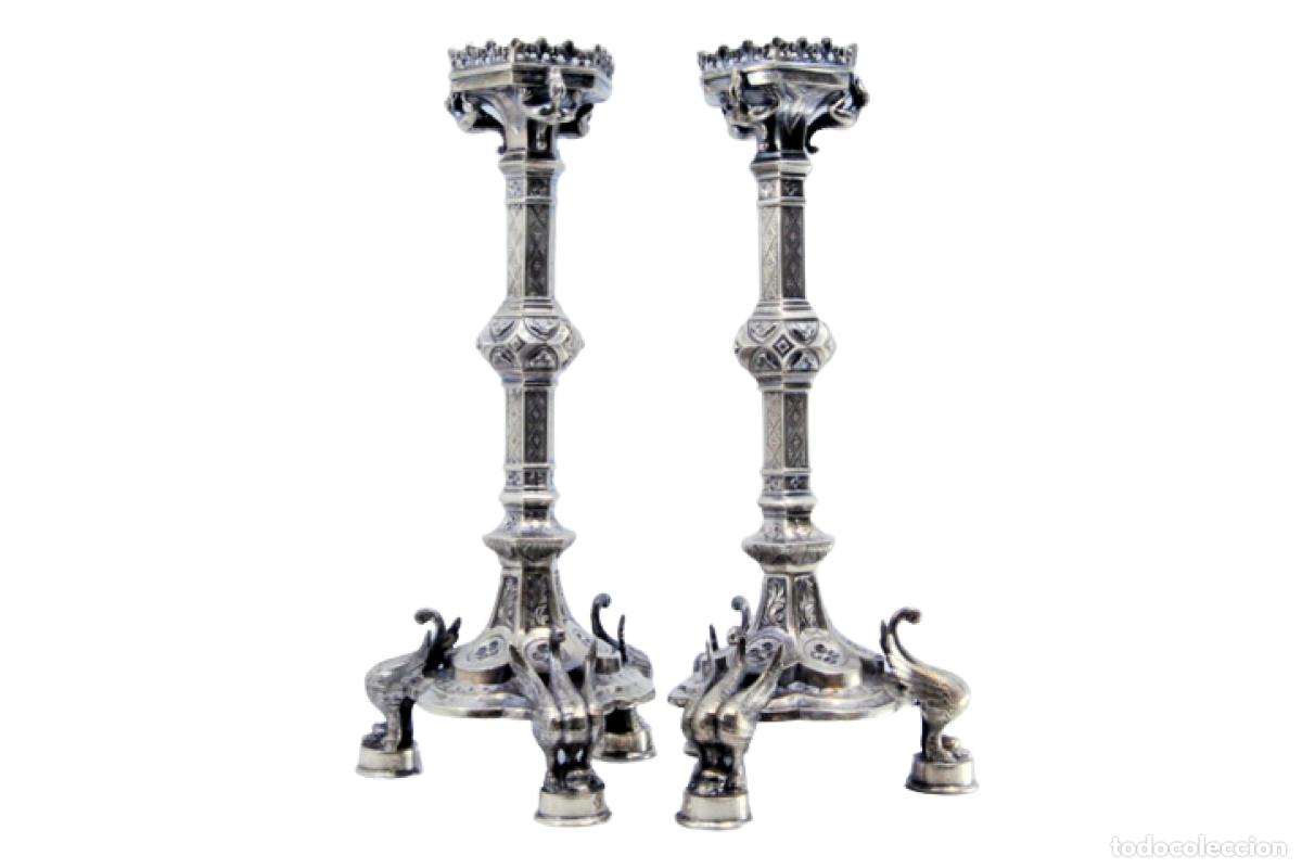 Antig&uuml;edades: Candelabros de plata - Foto 1