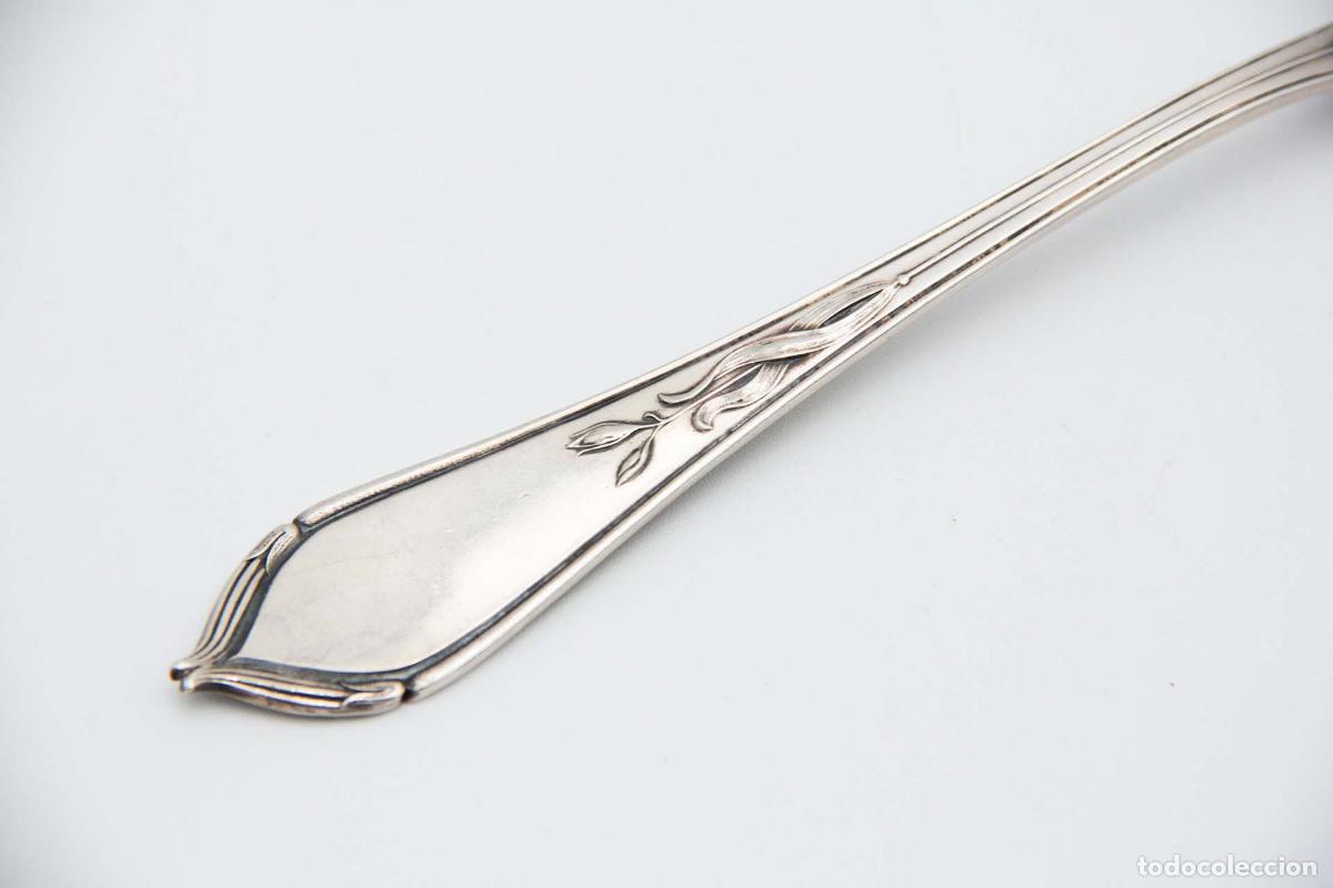 Antig&uuml;edades: Tenedor de plata para servir - Foto 2