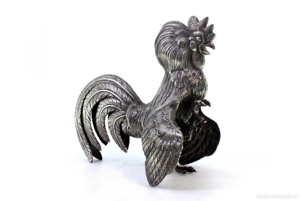 Antig&uuml;edades: Gallo plateado - Foto 3