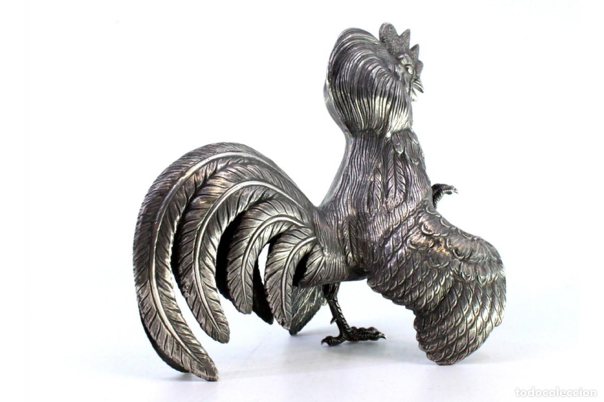 Antig&uuml;edades: Gallo plateado - Foto 6