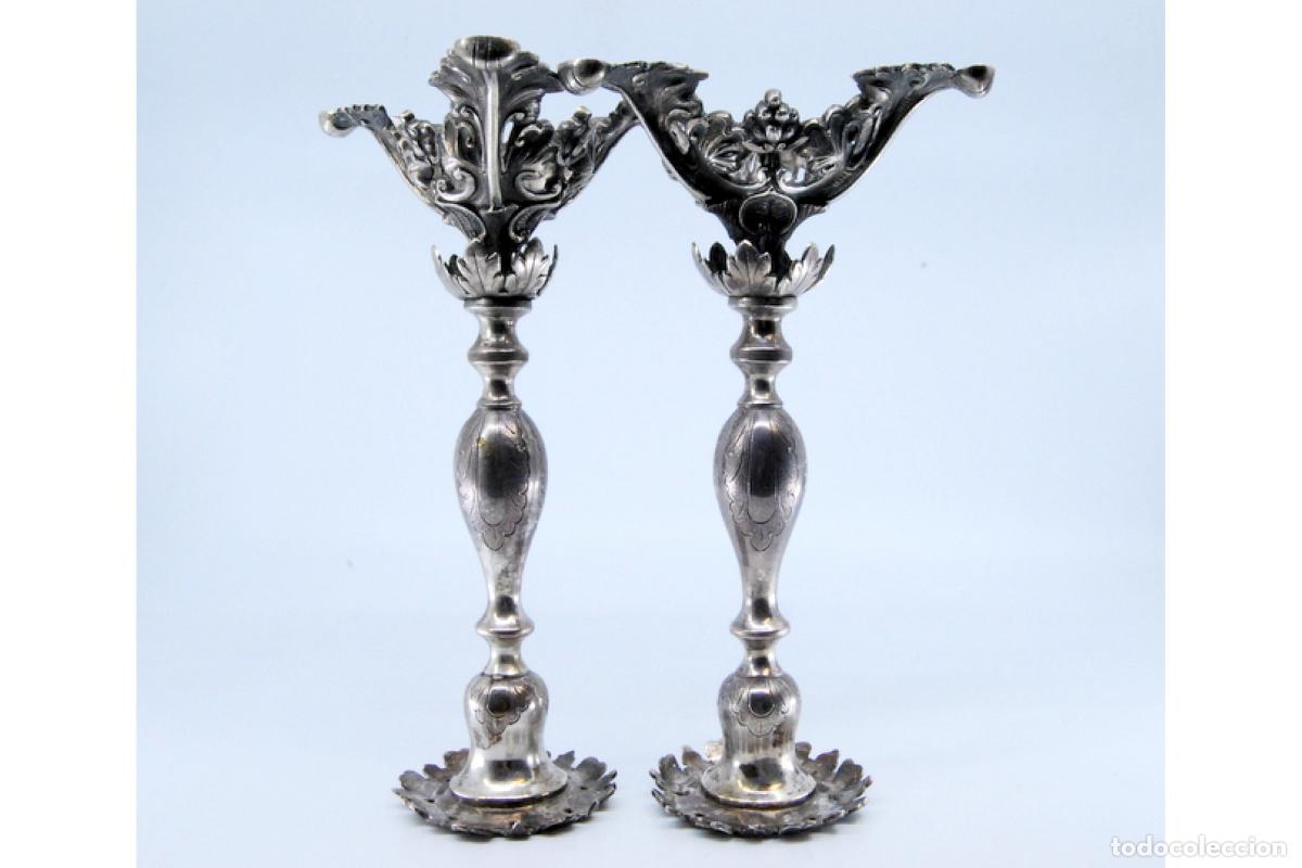 Antig&uuml;edades: Candelabros de plata - Foto 3