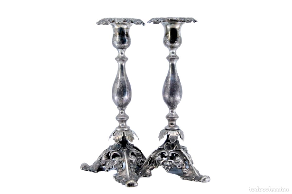 Antig&uuml;edades: Candelabros de plata - Foto 1