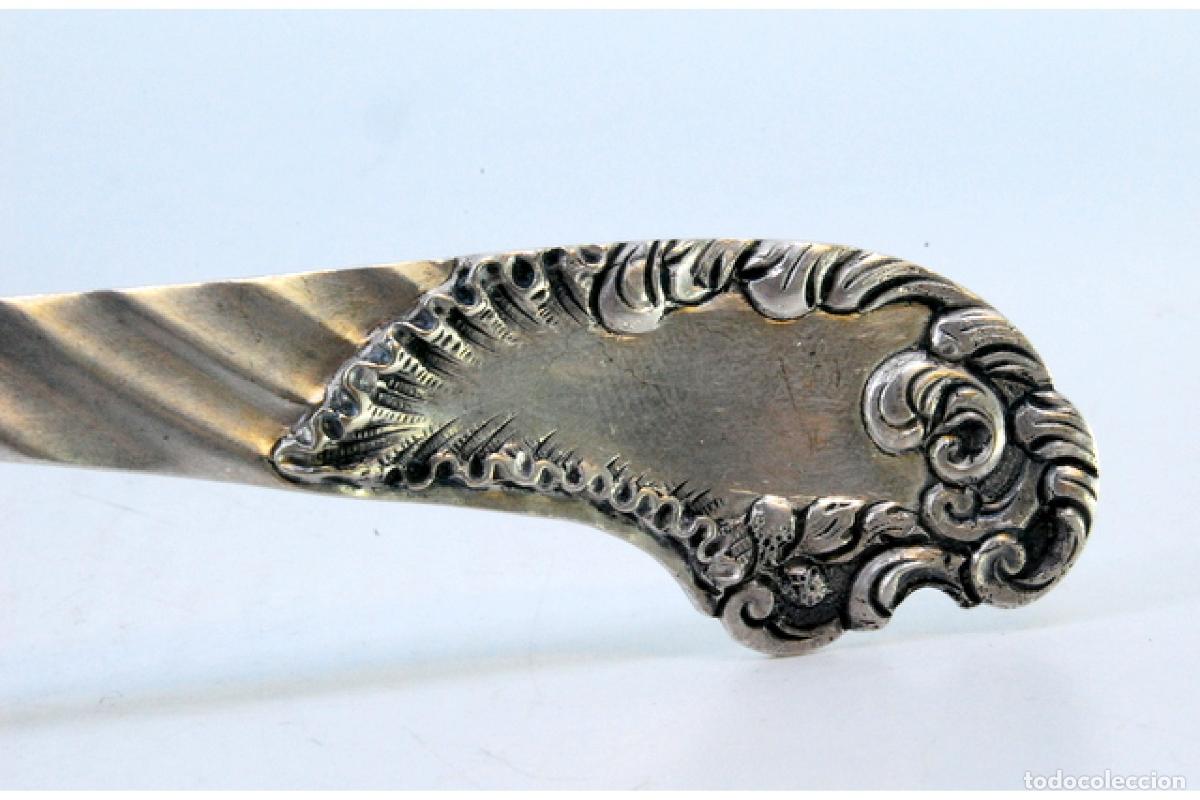 Antig&uuml;edades: Tenedor de plata, para servir pescado - Foto 2