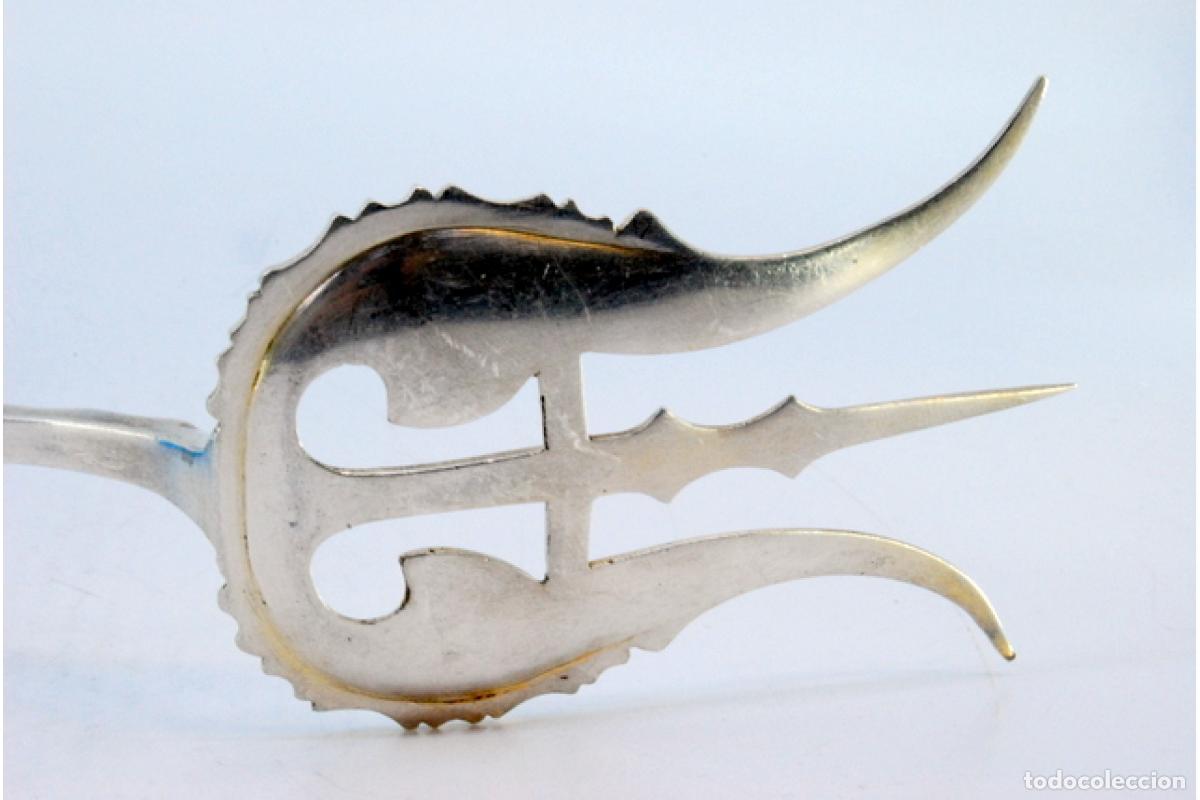 Antig&uuml;edades: Tenedor de plata, para servir pescado - Foto 4