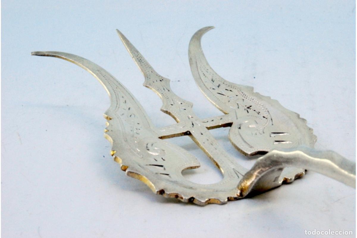 Antig&uuml;edades: Tenedor de plata, para servir pescado - Foto 5