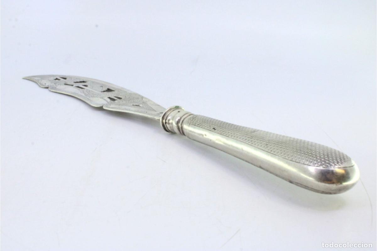 Antig&uuml;edades: Cuchillo de plata, para pescar. - Foto 3