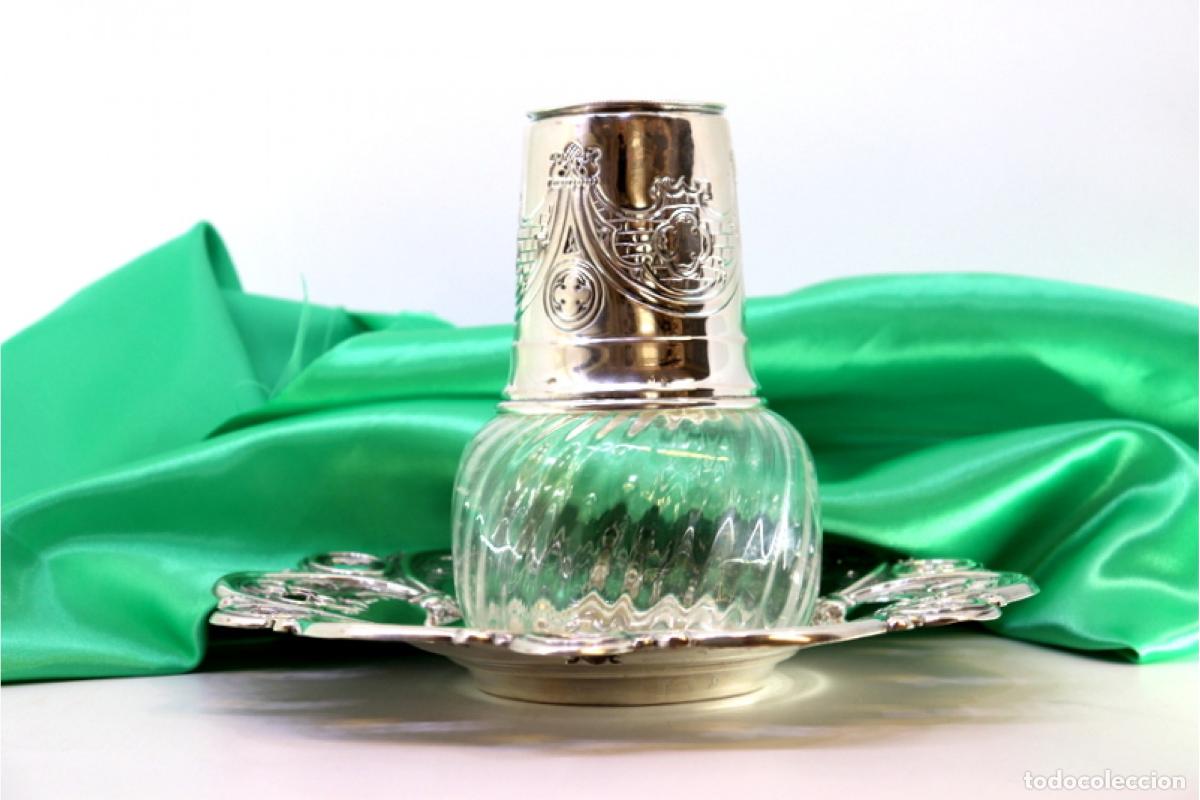 Antig&uuml;edades: Botella de noche, con plata. - Foto 2