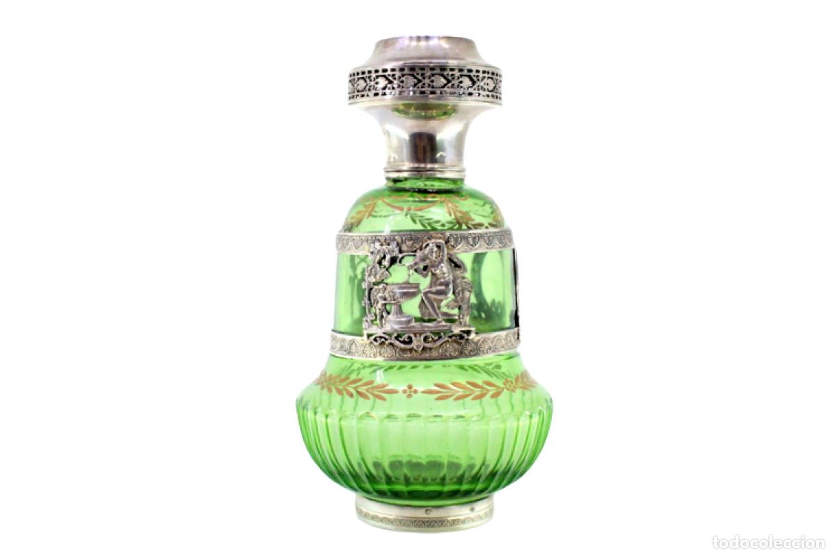 Antig&uuml;edades: Botella de licor con plata - Foto 1