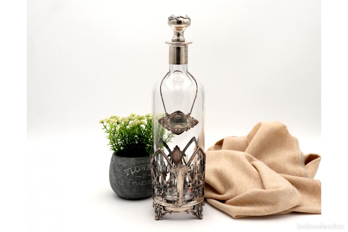 Antig&uuml;edades: Botella de licor con plata - Foto 5