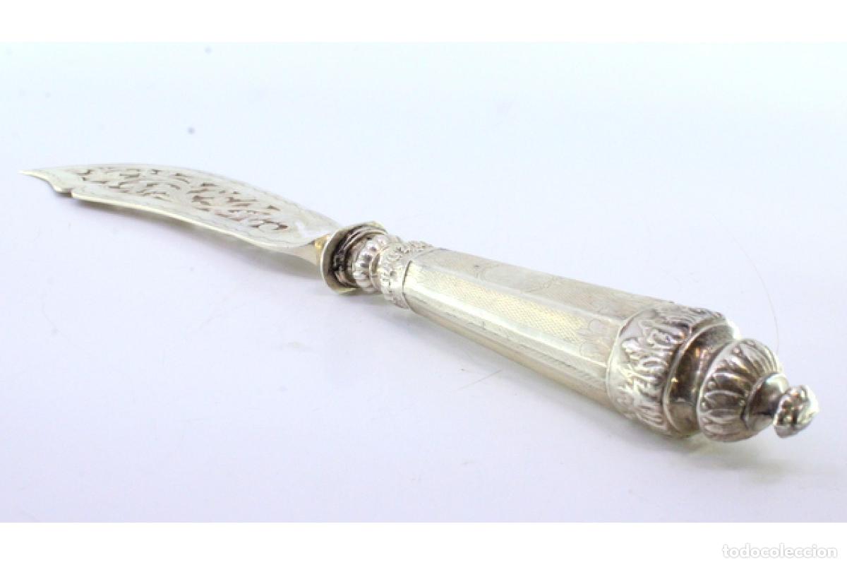 Antig&uuml;edades: Cuchillo de plata, para pescar. - Foto 5