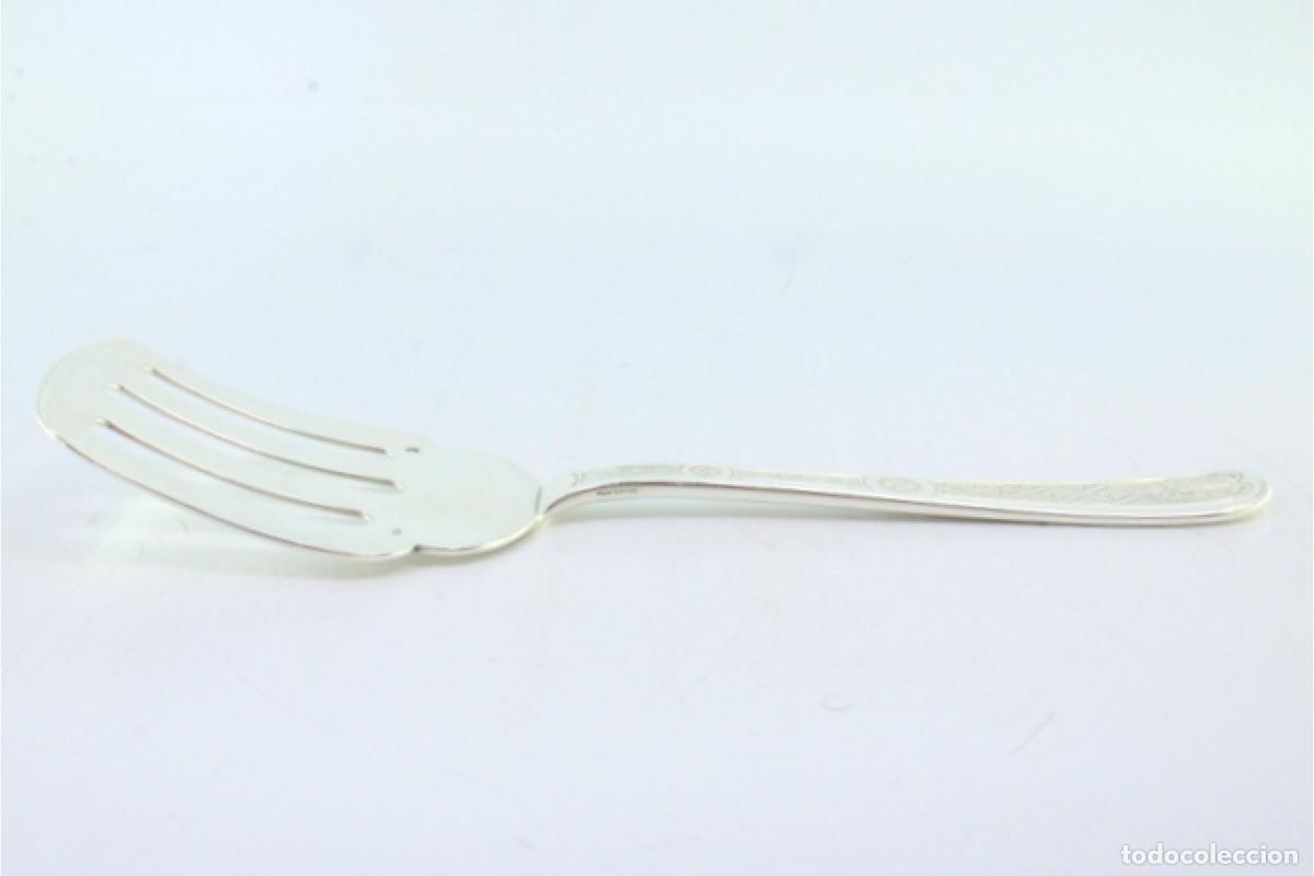 Antig&uuml;edades: Esp&aacute;tula de plata para servir esp&aacute;rragos - Foto 5