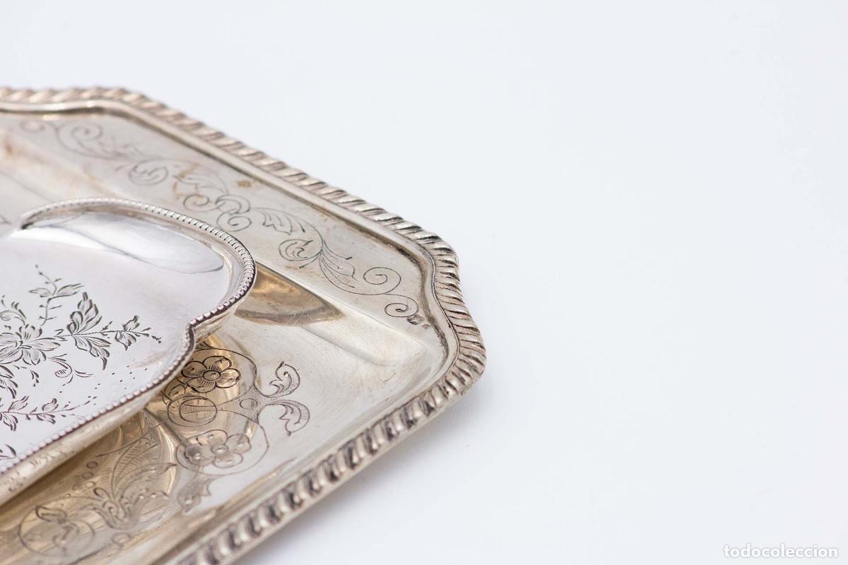 Antig&uuml;edades: Esp&aacute;tula de plata, para servir postres. - Foto 4