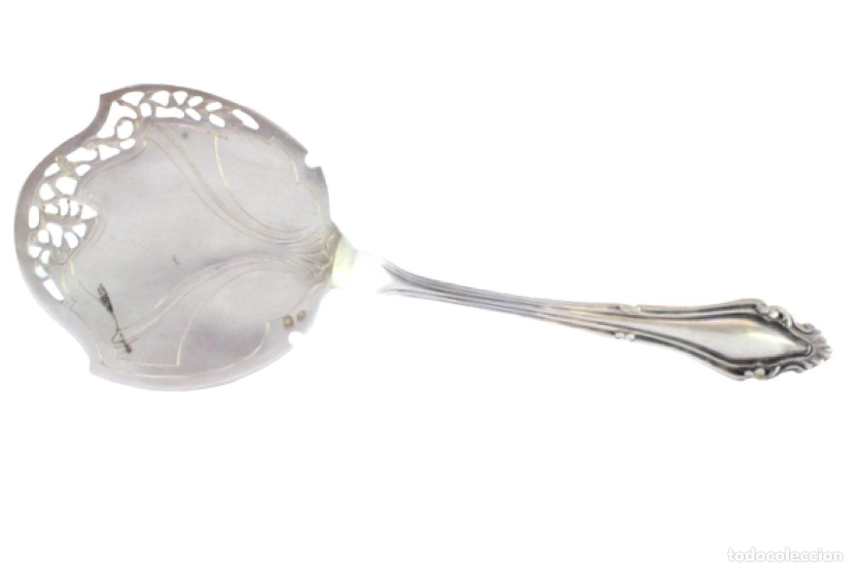 Antig&uuml;edades: Esp&aacute;tula de plata, para servir pasteles. - Foto 1
