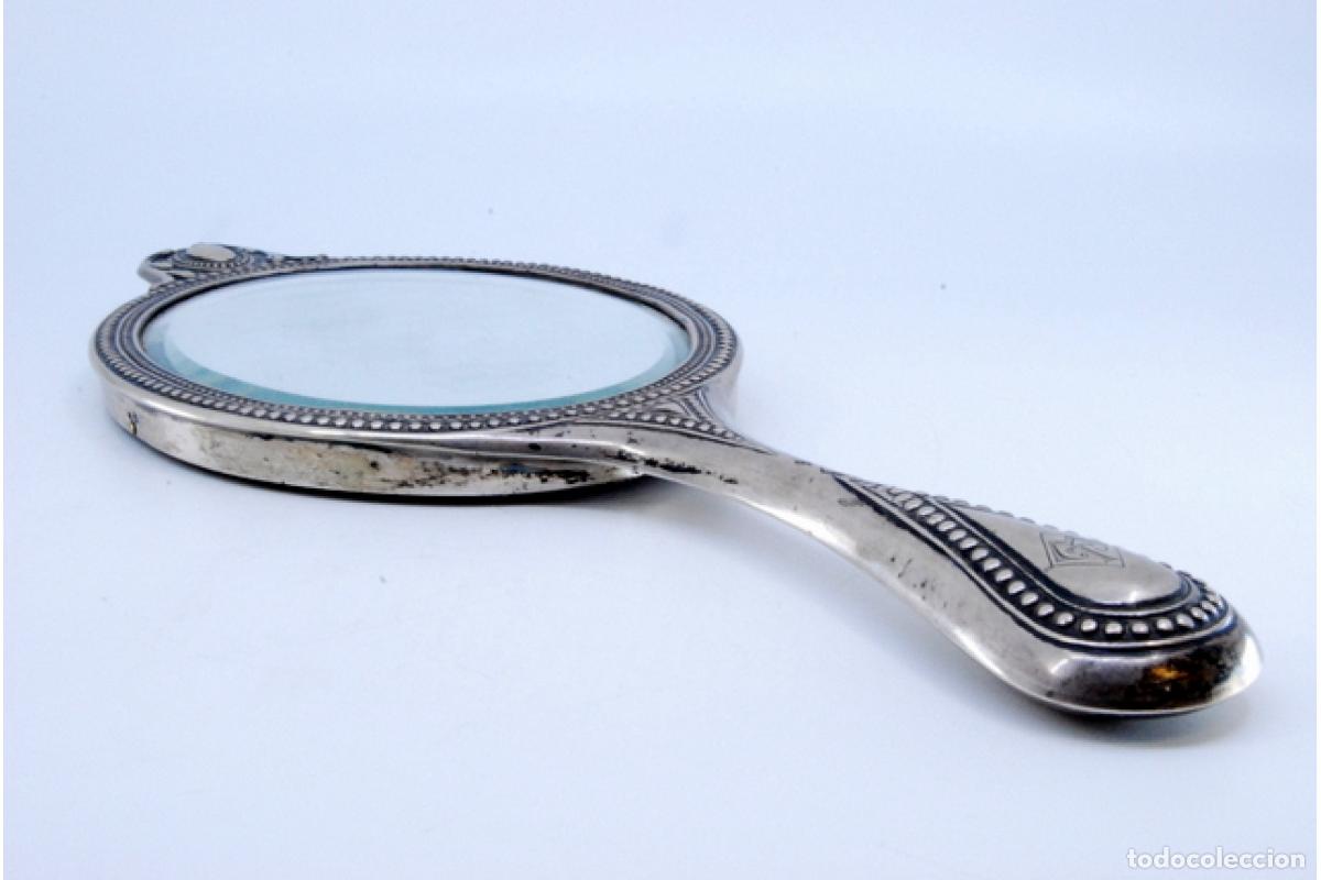 Antig&uuml;edades: Espejo de mano, plata - Foto 3