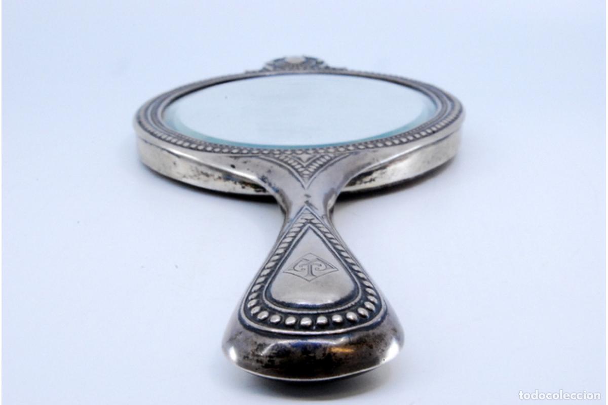 Antig&uuml;edades: Espejo de mano, plata - Foto 4