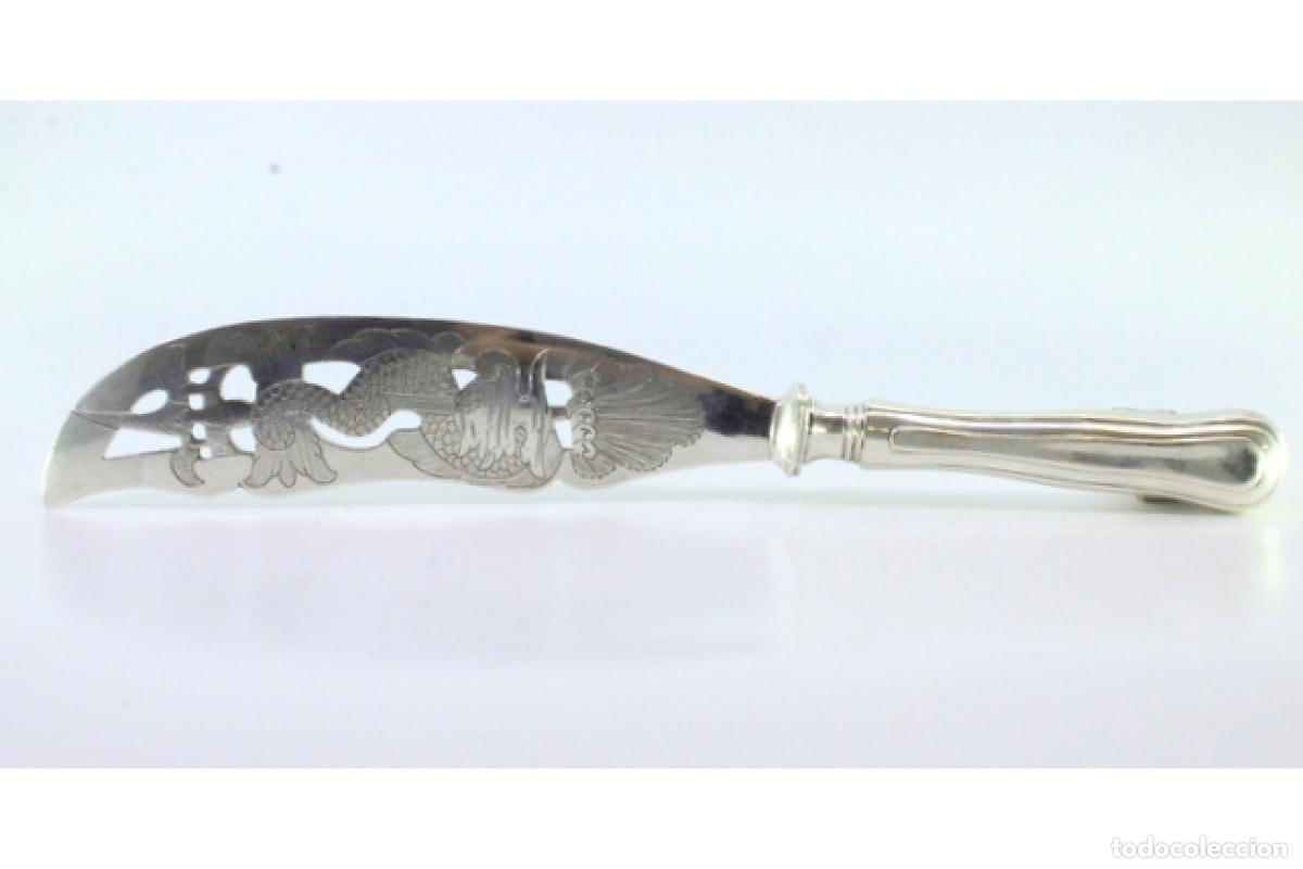 Antig&uuml;edades: Cuchillo de plata, para pescar. - Foto 7