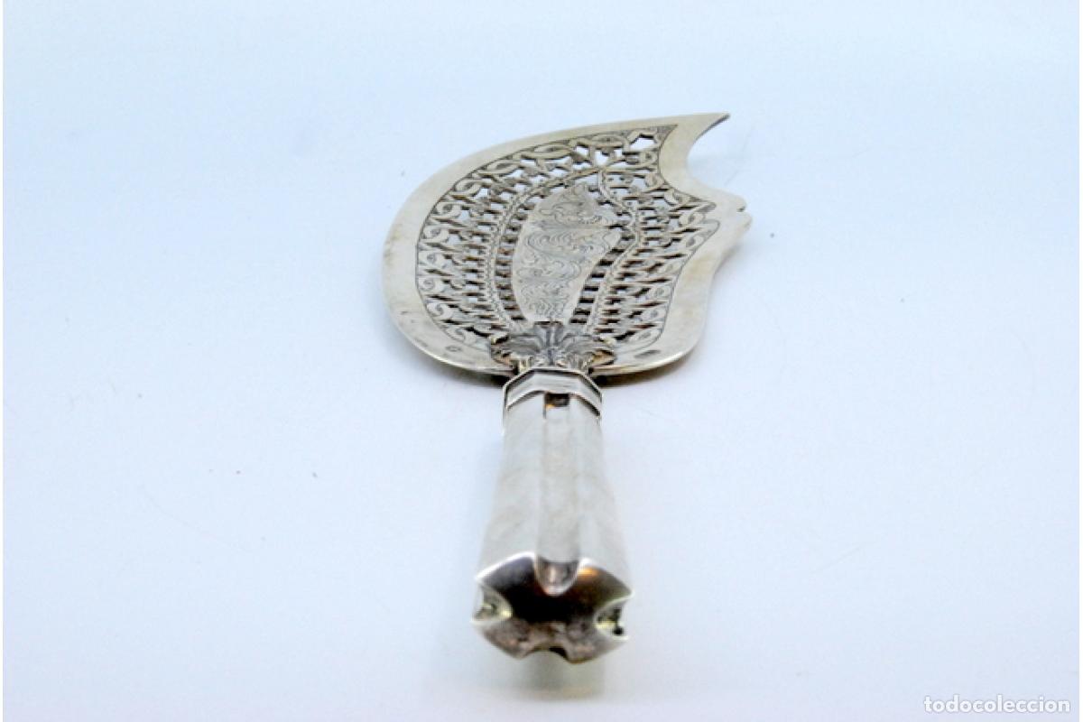 Antig&uuml;edades: Esp&aacute;tula de plata, para servir pescado. - Foto 5
