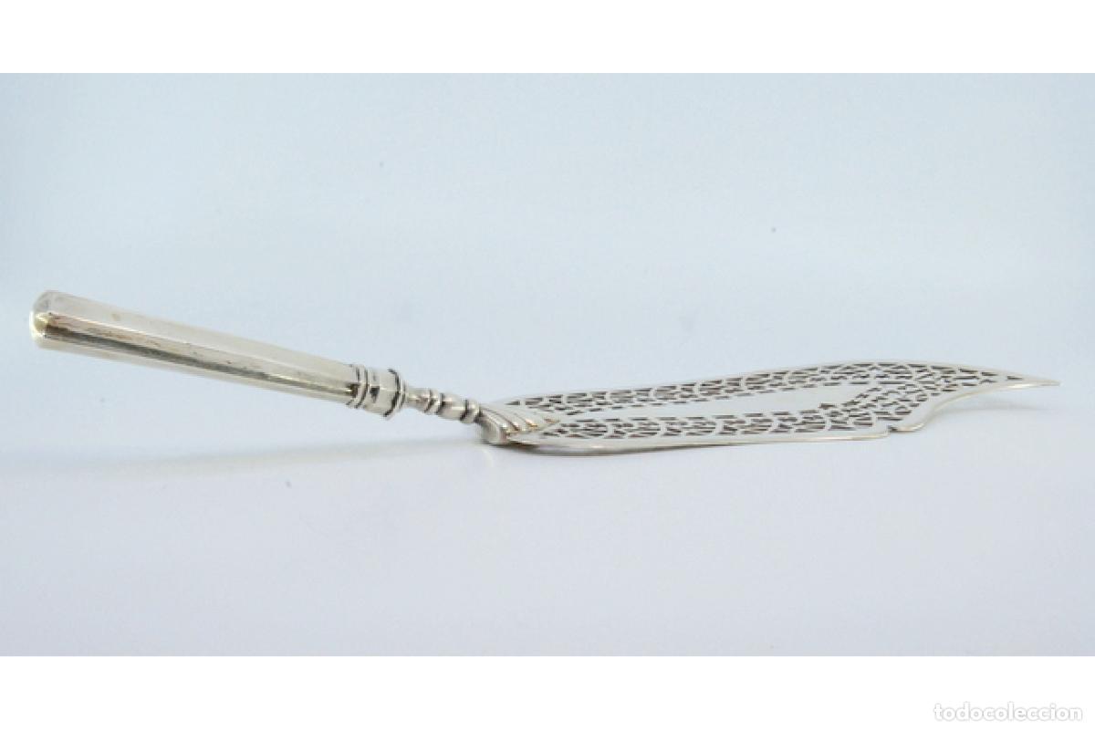 Antig&uuml;edades: Cuchillo de plata, para servir pescado. - Foto 3