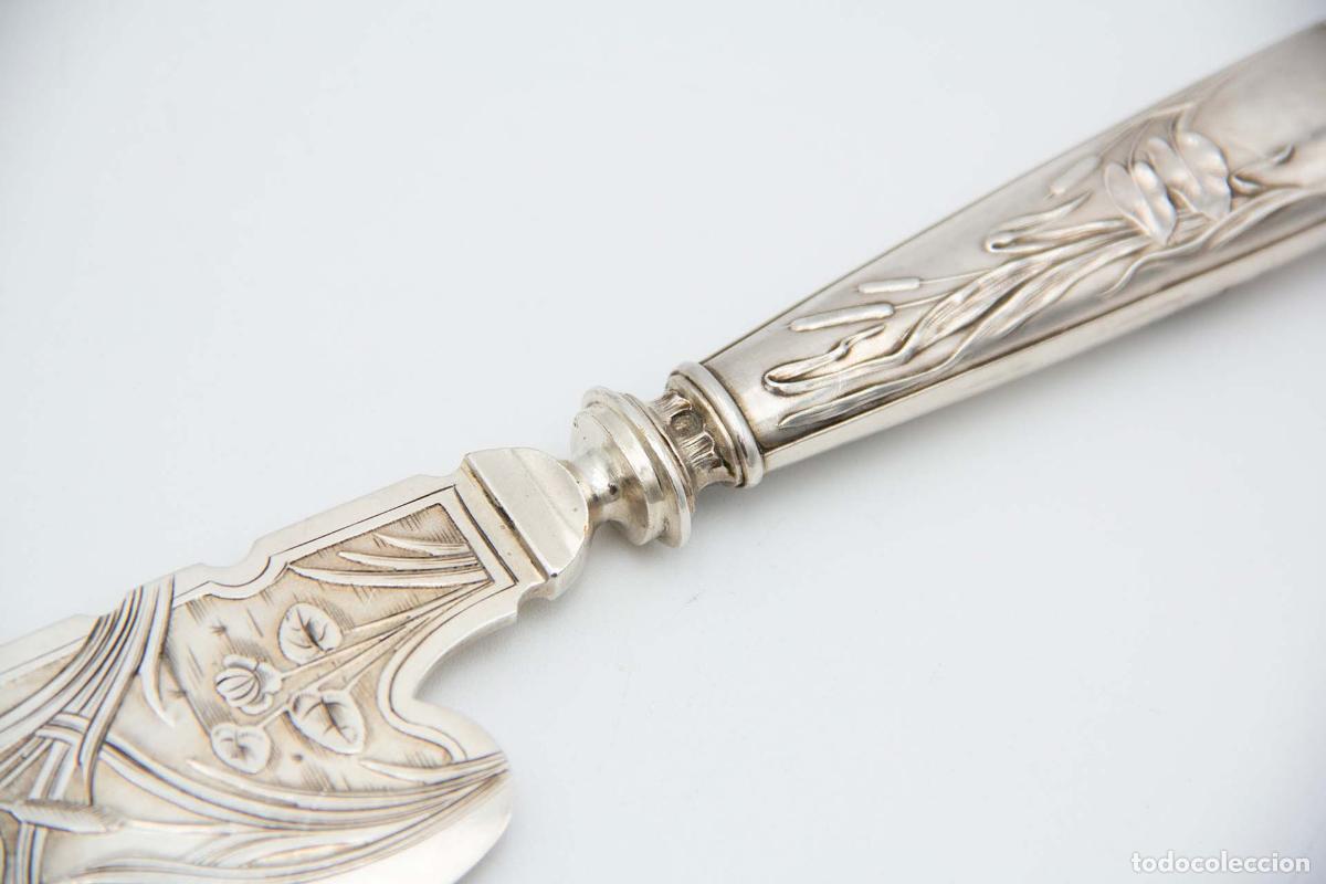 Antig&uuml;edades: Cuchillo de plata, para pescar. - Foto 4