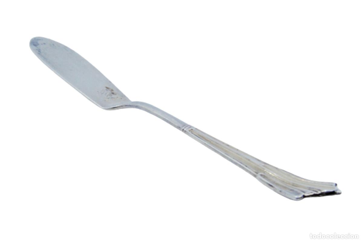 Antig&uuml;edades: Cuchillo de mantequilla de plata - Foto 1