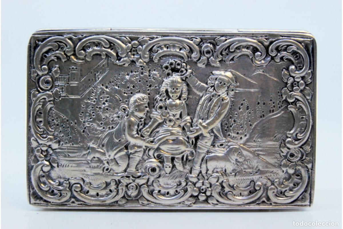 Antig&uuml;edades: Caja de rap&eacute;, en plata - Foto 2