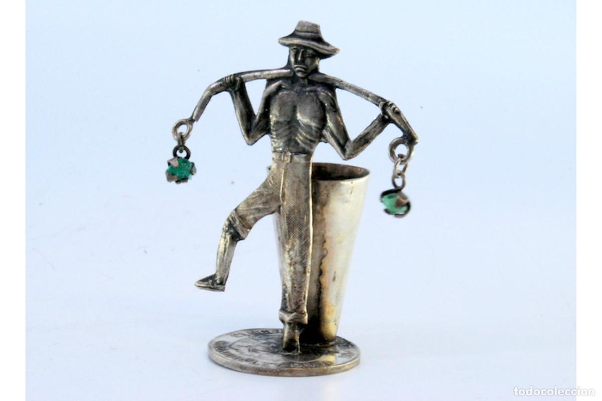 Antig&uuml;edades: Palillero de plata - Ind&iacute;gena - Foto 3