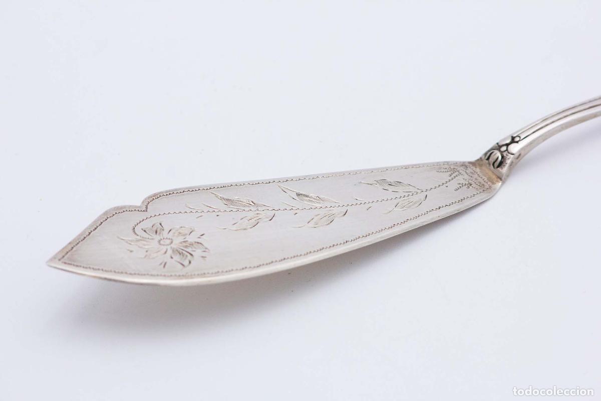 Antig&uuml;edades: Cuchillo de plata, para pescar. - Foto 2