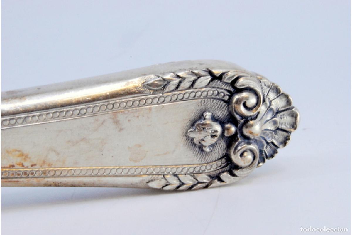Antig&uuml;edades: Cuchillo para queso de plata ba&ntilde;ado en oro - Foto 5