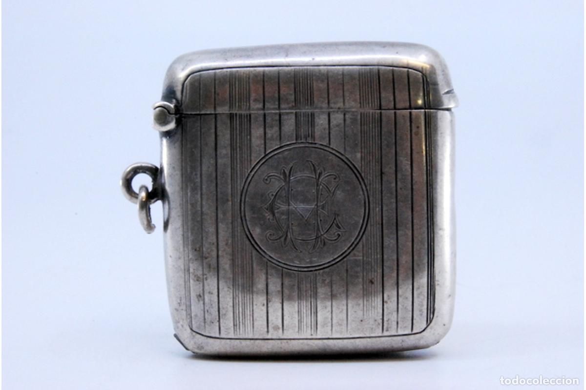 Antig&uuml;edades: Caja de cerillas de plata - Foto 2