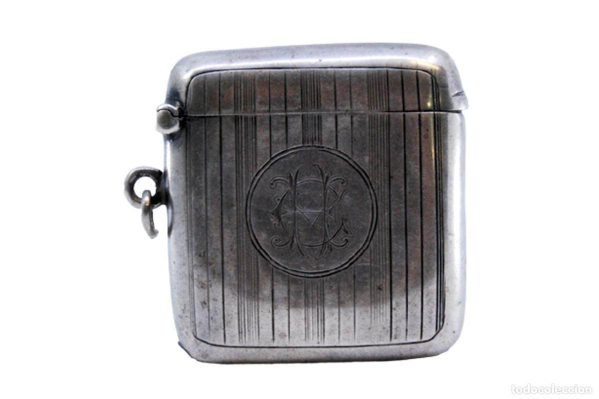 Antig&uuml;edades: Caja de cerillas de plata - Foto 1