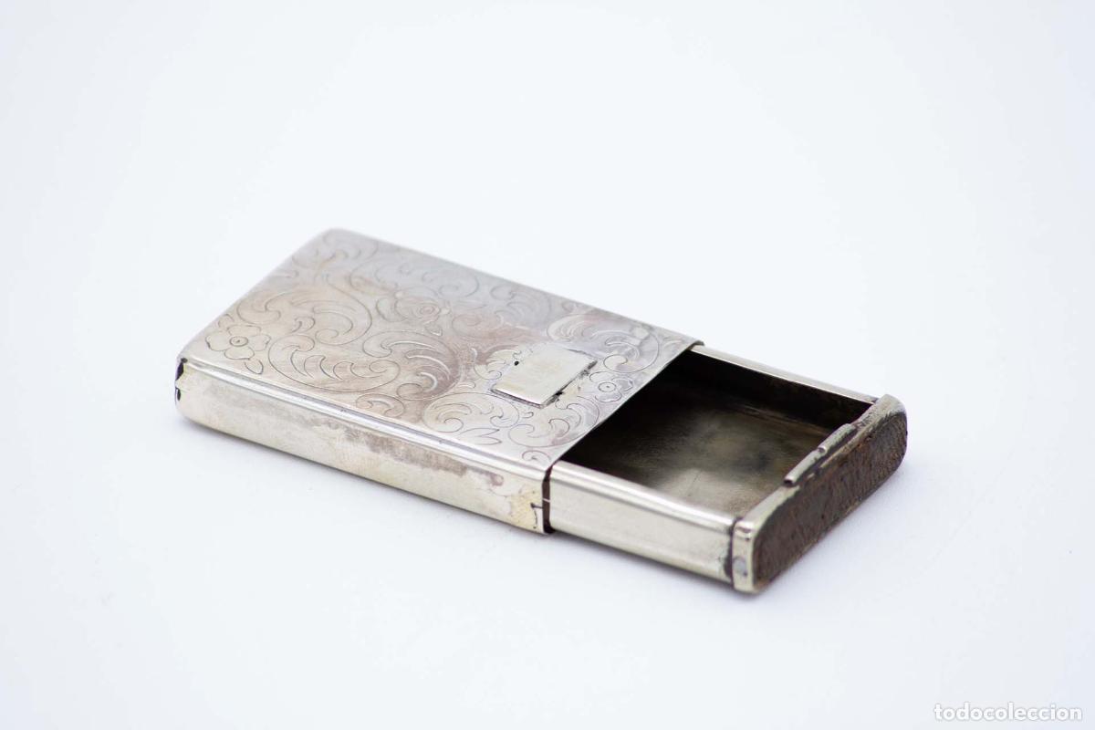 Antig&uuml;edades: Caja de cerillas de plata - Foto 2
